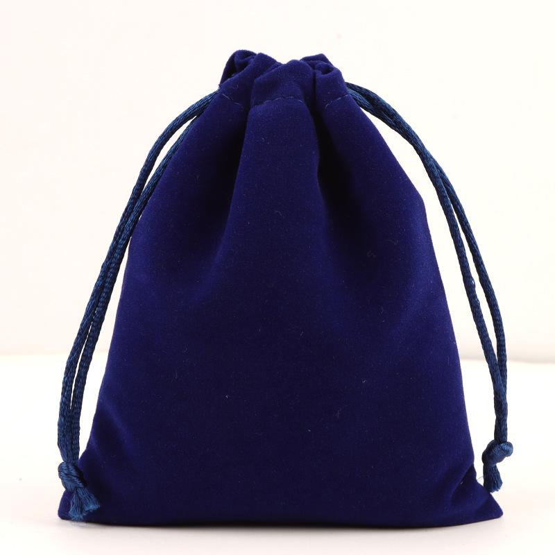 Velvet Drawstring Pouch with Gold Trim - Custom Jewelry Gift Bag