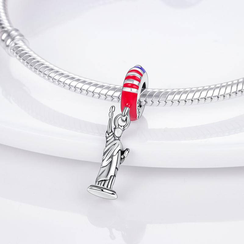 925 Silver America Mexico Brazil Flags Charms Beads Fit Original Bracelet Pendants Diy Jewelry Gift For Women