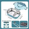 304 Stainless Steel Insulated Kids' Lunch Box with Compartments and Lid—Anti-Scald, Food-Grade, Perfect for School or Office.
