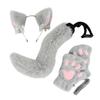 3Pcs Halloween Cats Costume Set for Girl Cosplay, Halloween Cats Costume Accessories with Headband, Tail, Gloves