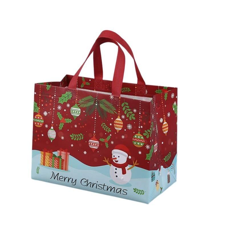 Christmas Santa Claus Snowman Gift Bags Storage Present Decorative Bag Handbag