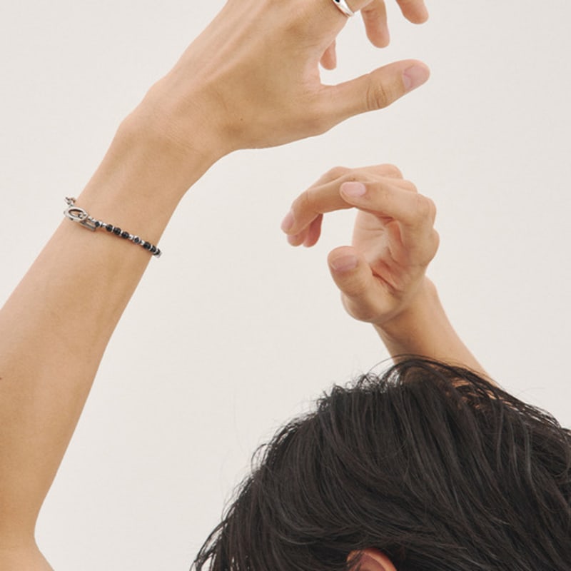 Tout Onyx Open Ring 925 Silver