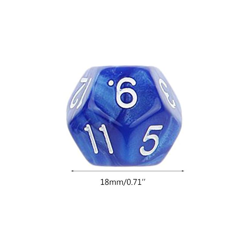10pcs 12 Sided Dice D12 Polyhedral Dice Family Party RPG Board Game Accessories