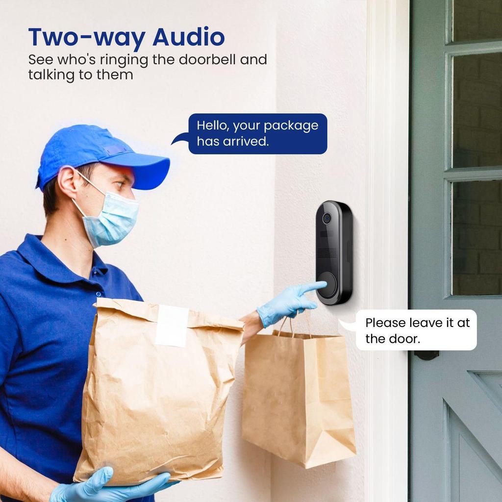 Low-Power WiFi Visual Doorbell Camera with Smart Voice Intercom and Mobile Monitoring
