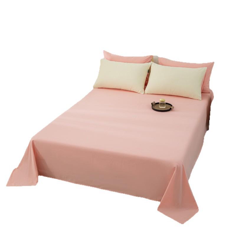 Premium 100% Long-Staple A-Grade Pure Cotton Satin Bed Sheet for Dorms
