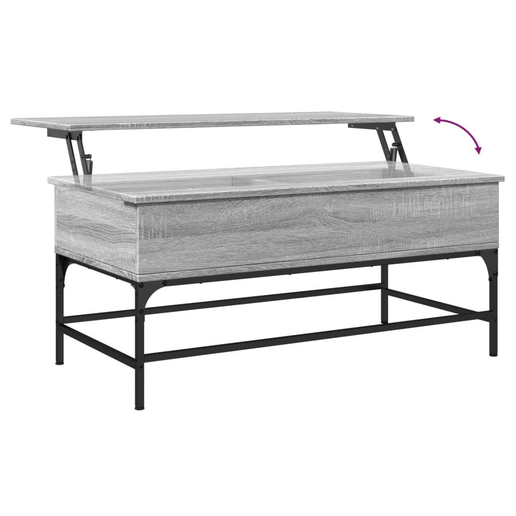  Coffee Table, Grey Sonoma Oak, 100x50x45 Cm