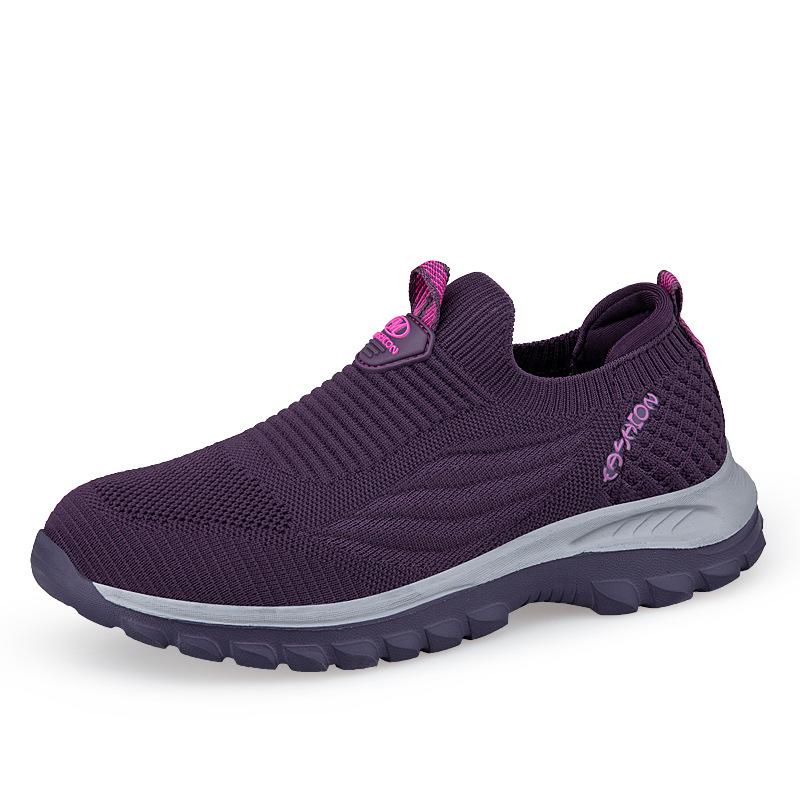 Women s Summer Slip-On Old Beijing Cloth Shoes - Non-Slip, Comfortable Soft Sole for Middle-Aged & Elderly 39