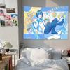 VIKAMA Niedliches Cartoon Wandbehang Schlafzimmer Ästhetische Wanddekoration Anime Wohnheim Hintergrund Banner Pastell Wandkunst