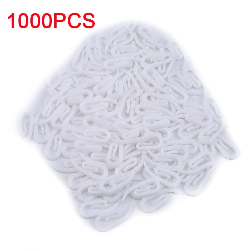 100 Stück Weiße Hängegardinenhaken Haushalt Kunststoff Gardinenhaken Halter Fensteraufhänger Gardinenstangen Schienen Zubehör