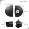 No Drilling Stainless Steel Glass Door Lock Central Glass Door Lock Double Sliding Glass Door Black
