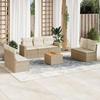 VidaXL Garden Lounge Set with Cushions 8 Pcs Beige Braided Resin 3224077