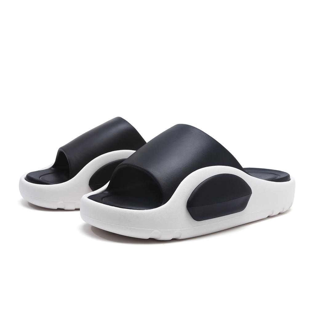 Jeep Fashion Color-Block EVA Non-Slip Slide Sandals Men footwear Black White P750M14832-1