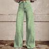 New Hot-selling Anti-denim Striped Wide-leg Straight-leg Micro-pull Jeans, Hot-selling