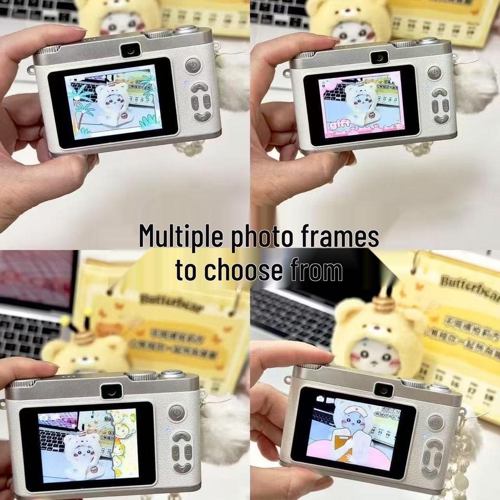 Retro Dual-Lens 9600W Pixel Cute Digital Camera for Students with Polaroid Photo Transfer Capability
