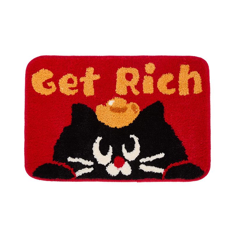 Cartoon Bathroom Carpet Absorbent Soft Floor Mat, Bedroom Bedside Decorative Floor Mat