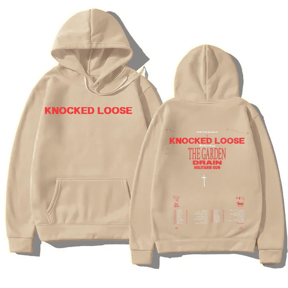 New Metal Music Hoodies Knocked Loose The Garden Drain Militarie Gun Tour Streetwear Fashion Long Sleeve High Street Pullovers