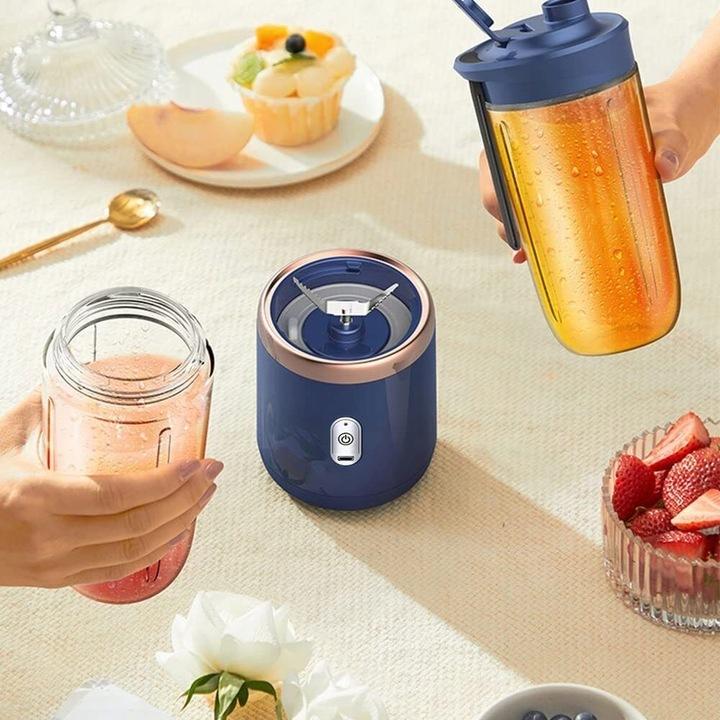 Przenośny Blender Z 2 Butelka 400Ml, Sześć Ostrzy, Idealny Do Mieszania
