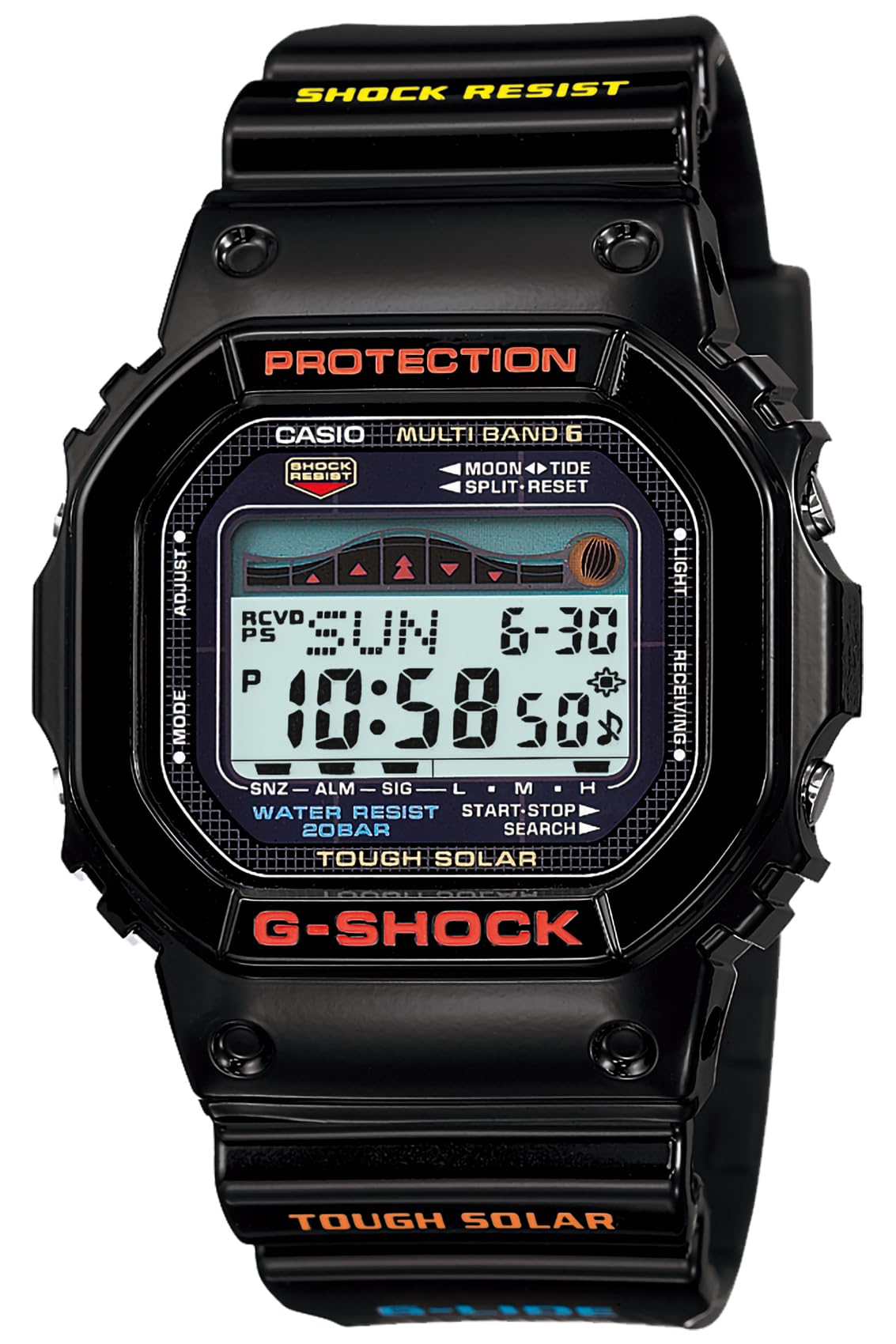 Солнечные часы Черные [Casio] G-Shock G-LIDE Радиоуправляемые GWX-5600-1JF Мужские