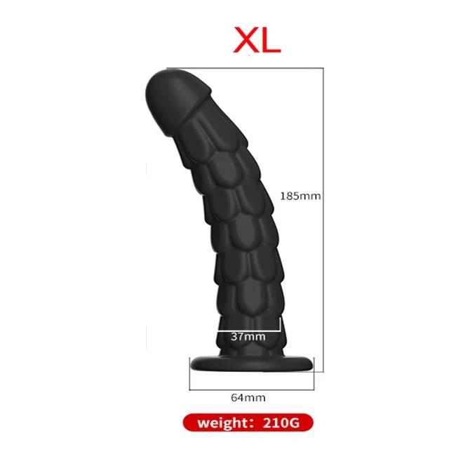Fish Scale Strong Suction Cup Dildo Butt Plug Prostate Massager Anal Masturbation Sex Toy Dilator For Woman Men Couples Massager