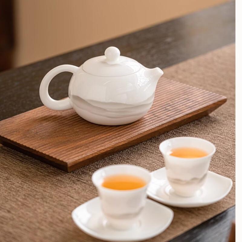 Handun Mutton Fat Jade White Porcelain Kung Fu Tea Set