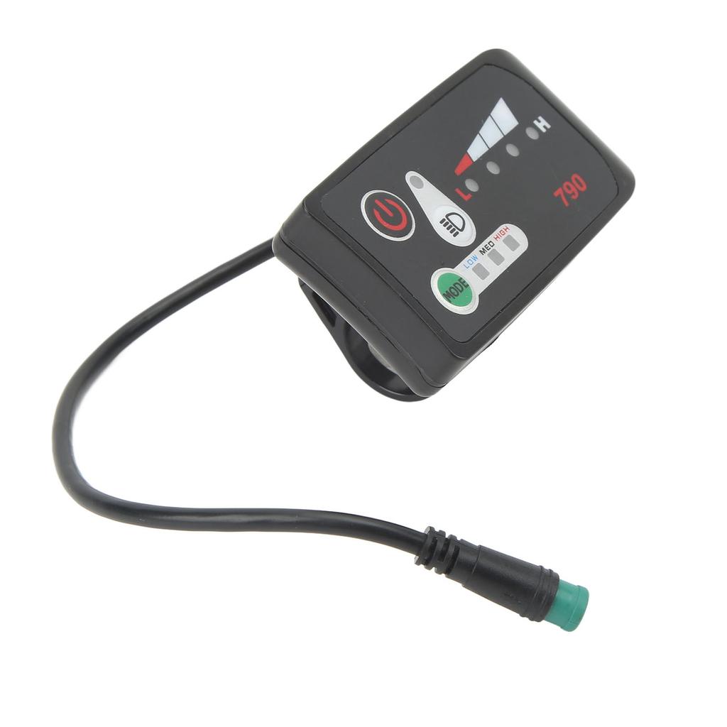 LED-Power-Display-Panel für Elektrofahrrad, Modifikations-Display-Meter mit wasserdichtem 5-Pin-Stecker für 22,2 mm