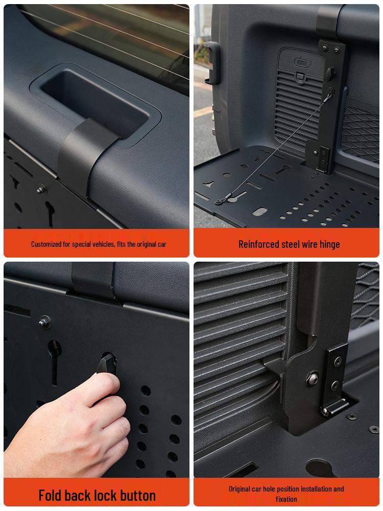 BYD Leopard 5 Tailgate Aluminum Folding Table Storage Rack