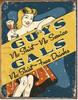 MATou Vintage Guys No Shirt Service Gals Free Drinks Metal Decoration Pub Plaque  Tin Sign Home Decor Art Signs Wall Posteralum