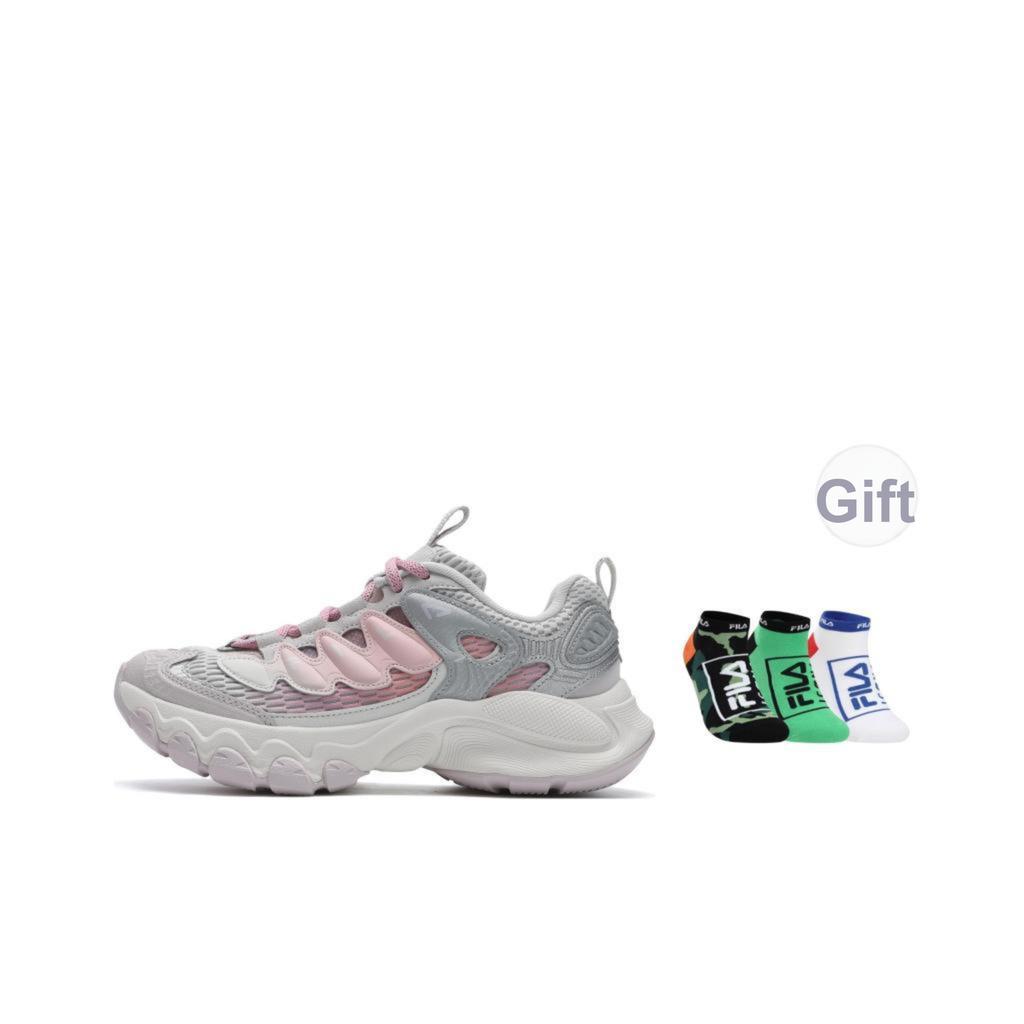 New FILA TRUFFLE 2.0 Mushroom Shoes Abrasion Resistant, Breathable, Lightweight Low Top Casual Shoes Women's Purple White F12W531103FGL