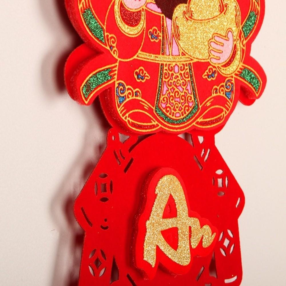 New 2026 Spring Festival Couplets Hollowout Hanging Red Couplets New Year Decor God of Wealth New Year Banner Home Decor
