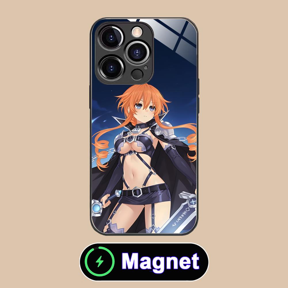 Date a Live Yamai Kaguya Glass MagSafe Mobile Phone Case for iPhone 17 16 15 14 13 12 11 Air Pro Max Plus Mini Colorful Cover
