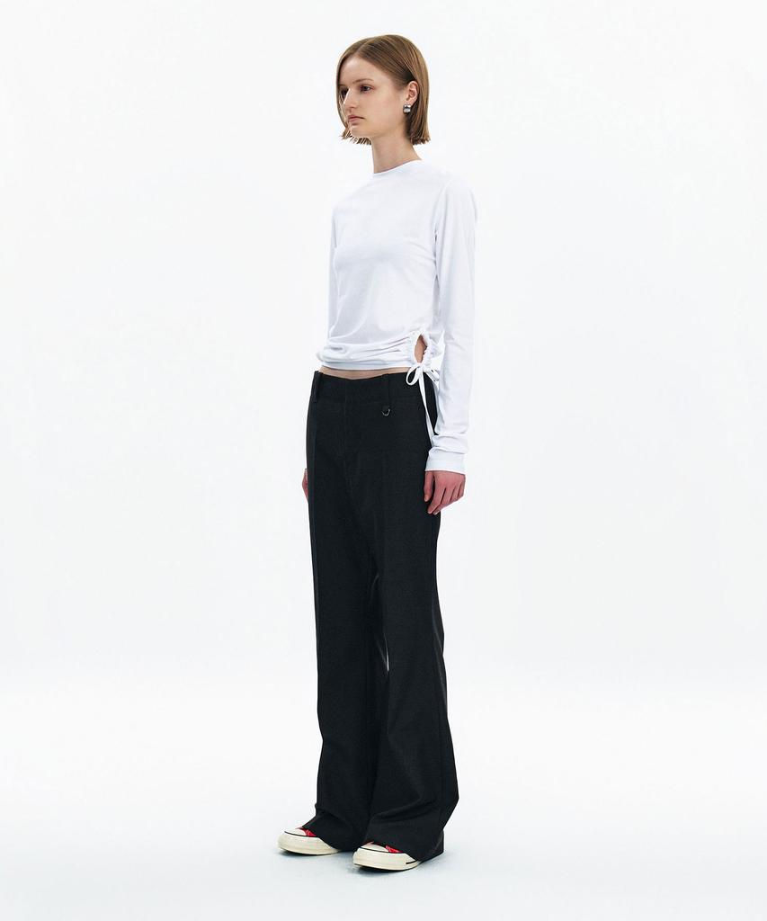 Yunse Ring Flare Trousers (Charcoal)