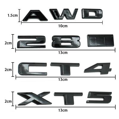 For XT4 XT5 XT6 XTS CT4 CT5 CT6 AWD ATS-L 3D Car Rear Trunk Sticker Logo Letters Decals Badge Auto Exterior Accessories