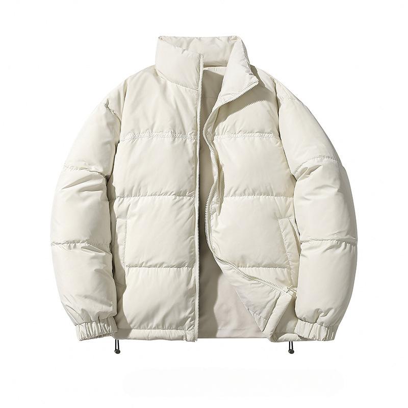 Winter New Warm Thickened Down Jacket Men's Bread Jacket Trendy Brand Short Stand-up Collar Handsome White Duck Down Jacket