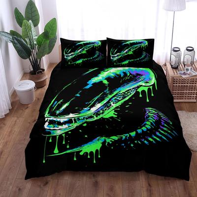 Aliens Horrible Housse de Couette Set King Queen Double Full Twin Simple Taille Set de Linge de Lit