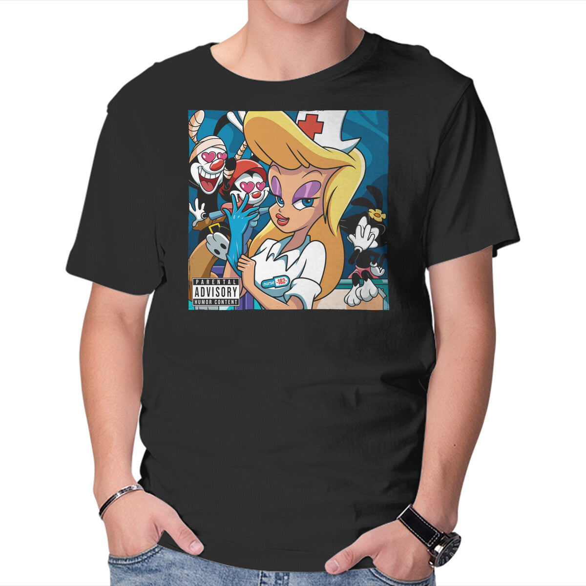 Unisex Crew Neck T-Shirt Nurse 182 Graphic Short Sleeve Casual Tee XXXL