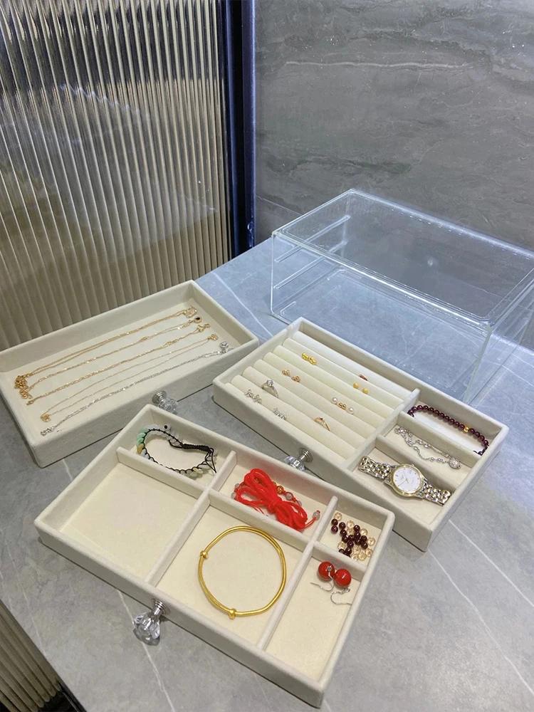 HOME Jewelry Storage Box Wholesale Home Jewelry Display Box Multi-layer Drawer Necklace Earring Ring Jewelry Organizer