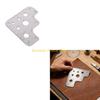 F26C Leather Cutting Tool Corner Cutter Drawing Template Portable Stainless Steel Ruler with Easy to Read Scale