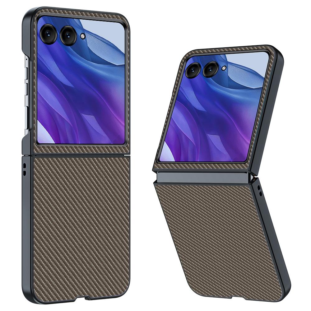 For Motorola Razr 60 Ultra 5G Case Carbon Fiber Texture Ultra Slim Hard PC Phone Cover