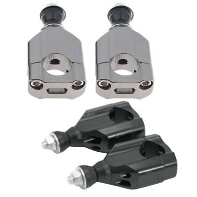 2 stücke Motorrad Vorne Lenker Fat Bar Montieren Schellen Riser Dirt Bike ATV 22mm 1 1/8' Motorrad Lenker Clamp Adapter aluminium