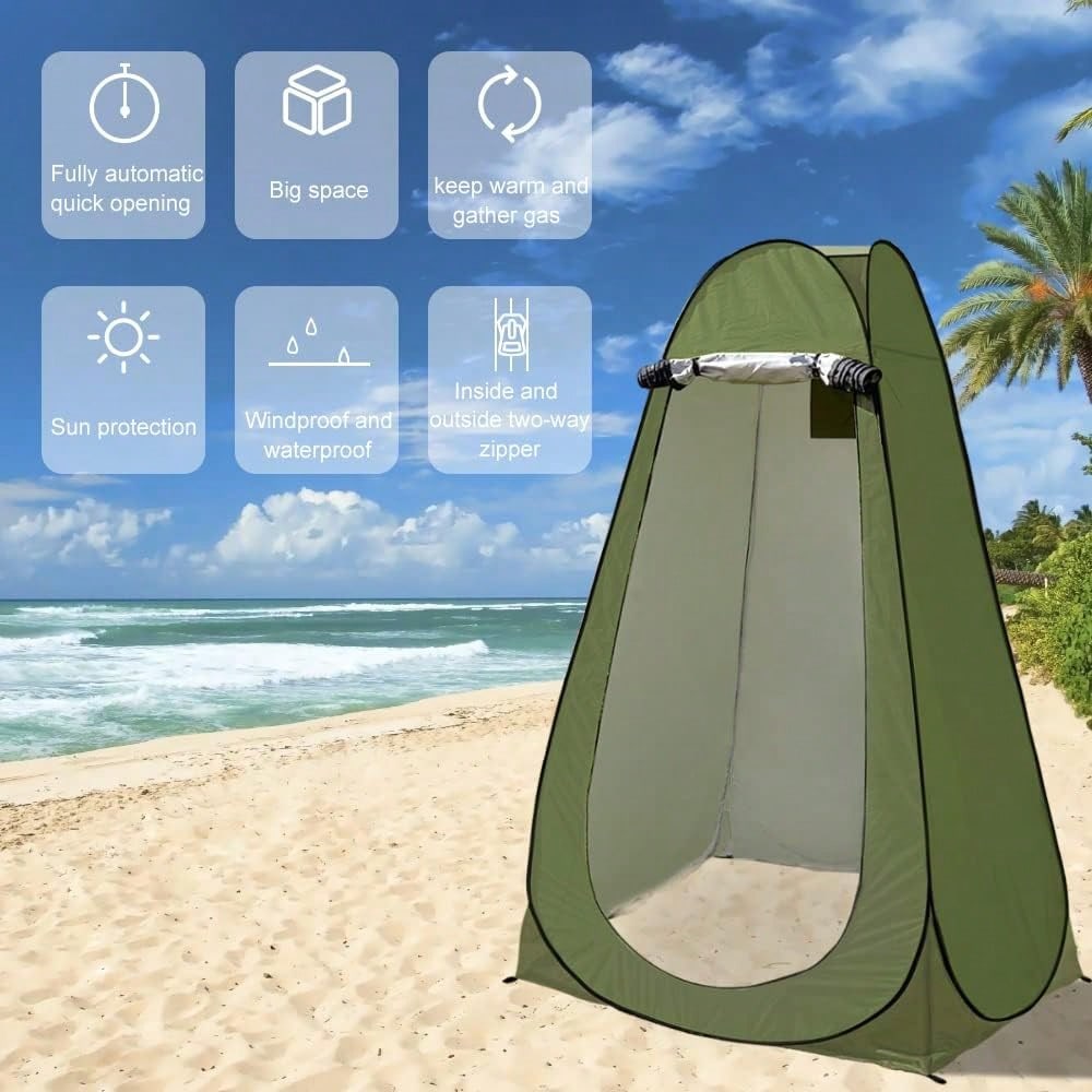 Portable Pop-Up Privacy Tent For Camping & Outdoor Showers - Instant Changing Room & Toilet Shelter, Waterproof