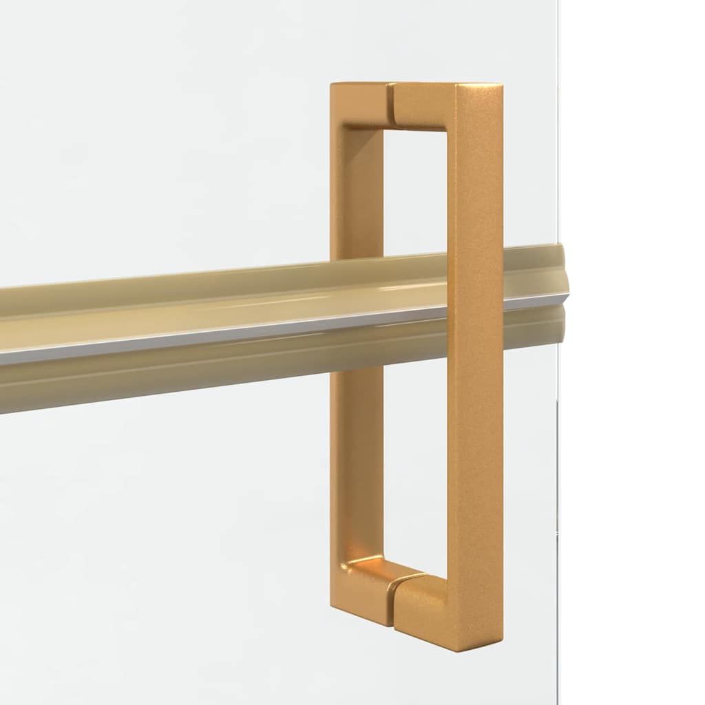 Walk In Shower Screen Gold 90 X 6.5 X 190 Cm