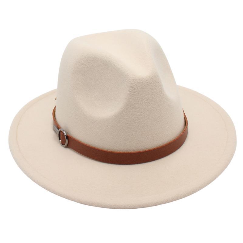 S New Retro British Top Hatsmall Belt Felt Hat Autumn And Winter European And American Jazz Hat Ins Style