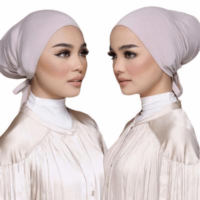 Elastic Drawstring Muslim Turban Hat Soft Modal Islamic Underscarf Base Hat  Hijab Underwear