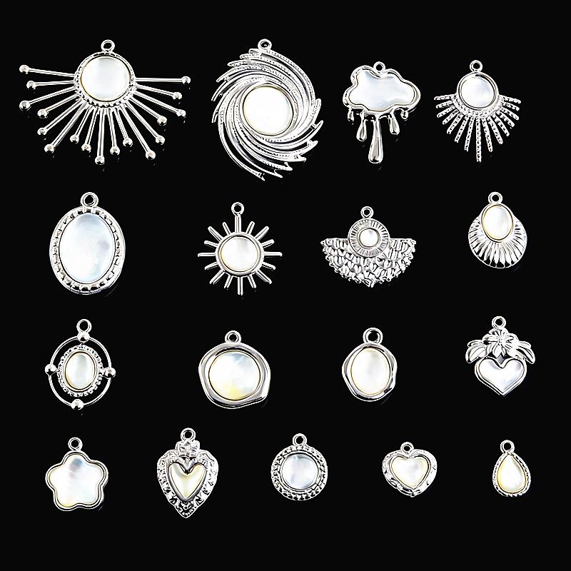 Steel Color Breloques Personality Vortex Sun Heart Stainless Steel Pendants For Jewelry Making Supplies DIY Necklace Accessories