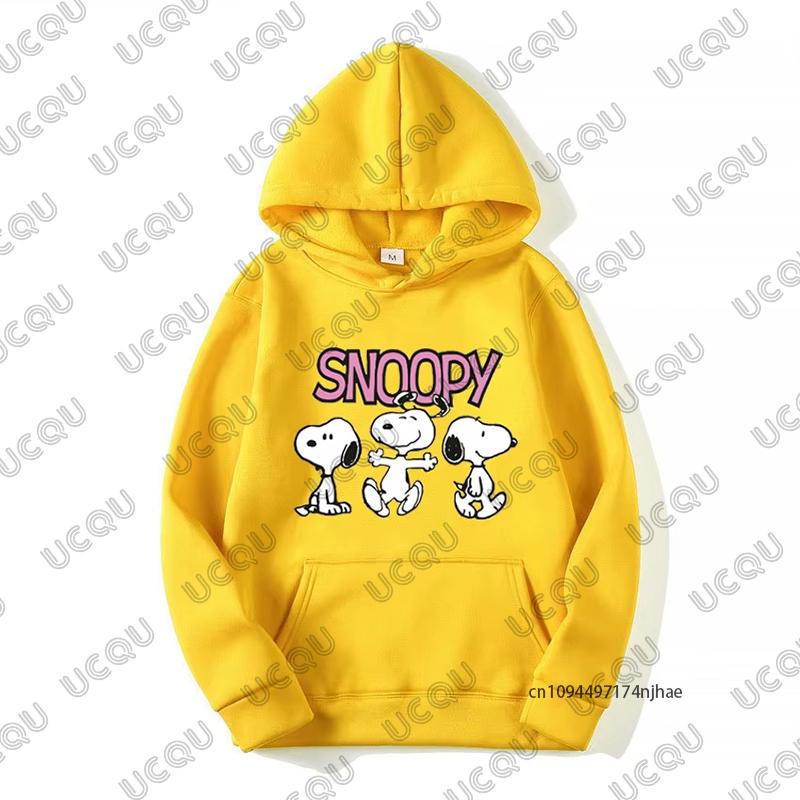 

MINISO Cartoon Snoopy Pattern Print Couples Hoodie For Women Men Long Sleeve Pullover Casual Fashion Autumn Winter Oversized Top 3XL