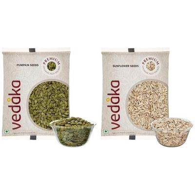Vedaka Marca Amazon Semințe de Dovleac Premium, 200G & Semințe de Floarea-Soarelui Premium, 200G
