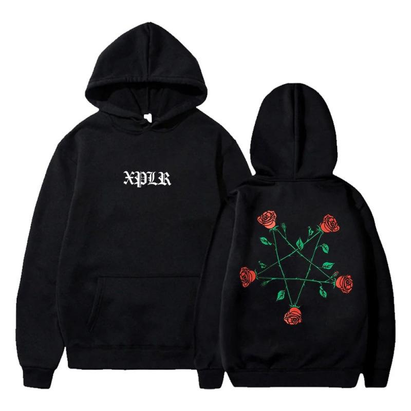 XPLR Sam And Colby Pentagram Roses Hoodie