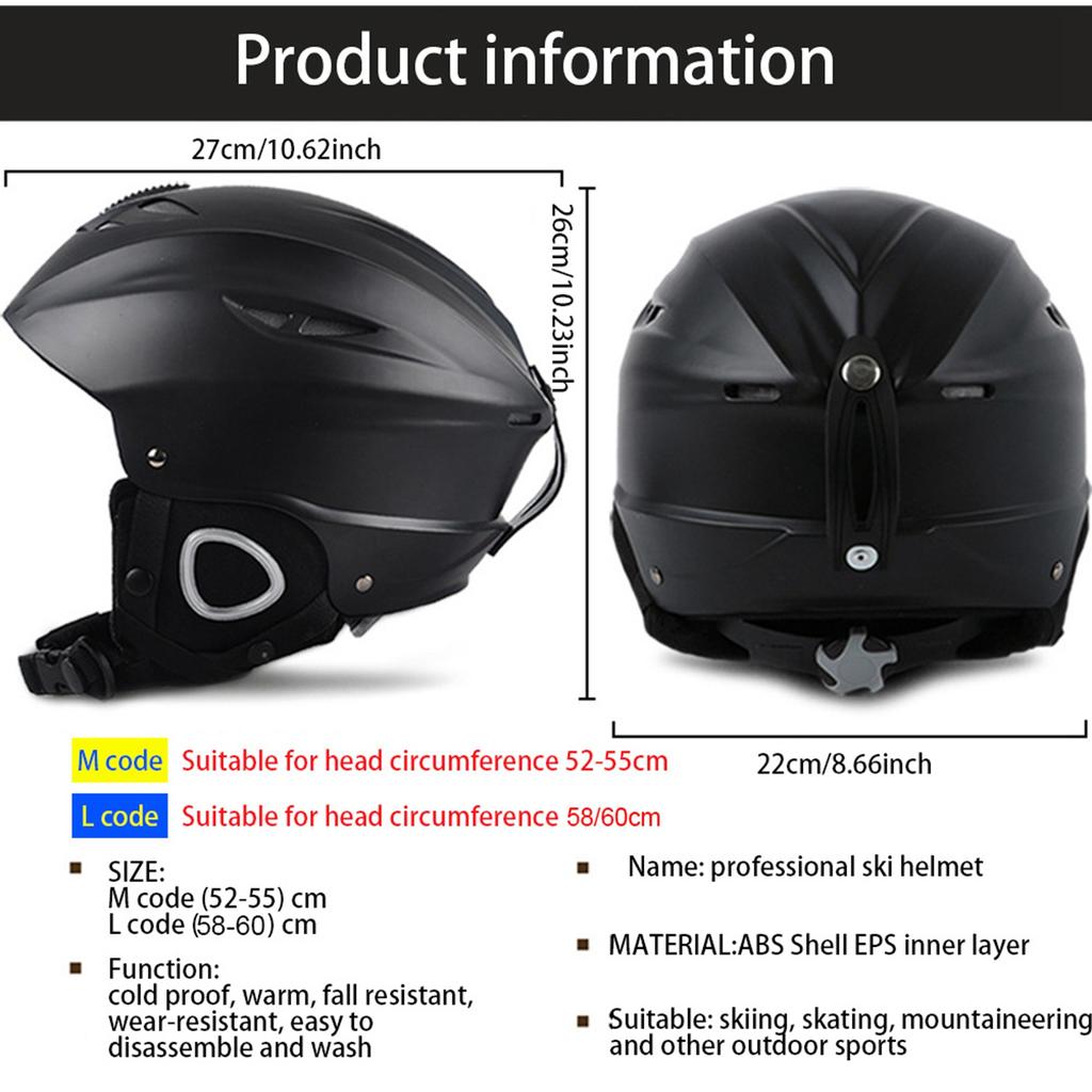 Adult Ski Helmet Adjustable Cycle Helmet Ultra Lightweight Head Protection Helmet Snow Helmet