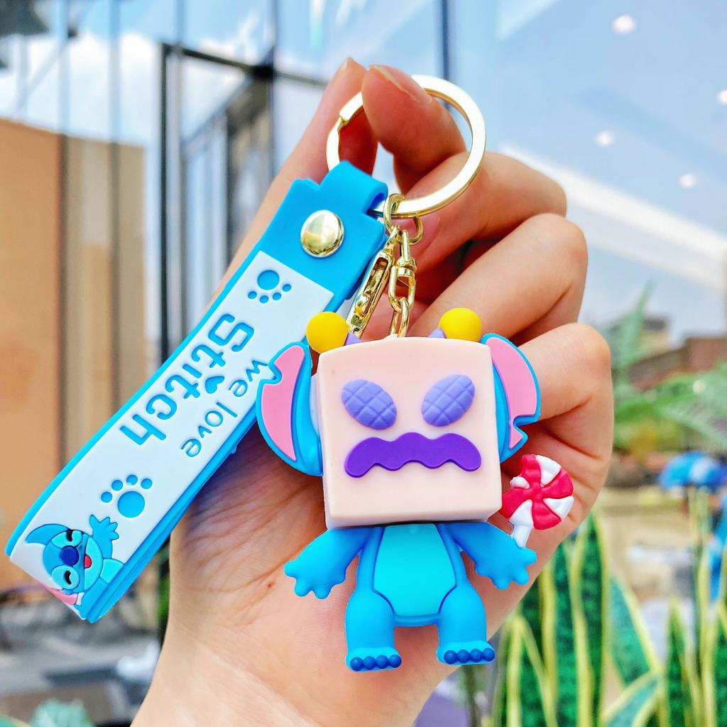 Cute Stitch Keychain Halloween Series Key Chain Backpack Pendant Accessories Gifts