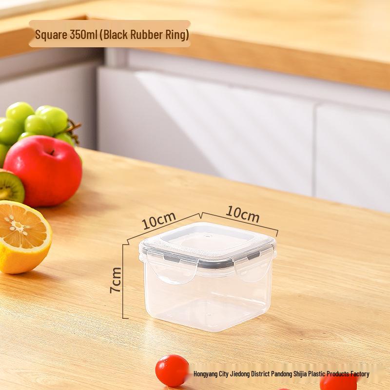 Transparent Rectangular Food Storage Container with Lid